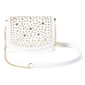 Imoshion White Desmond Crossbody Bag (Perfect Bachelorette / Bridal Bag!)